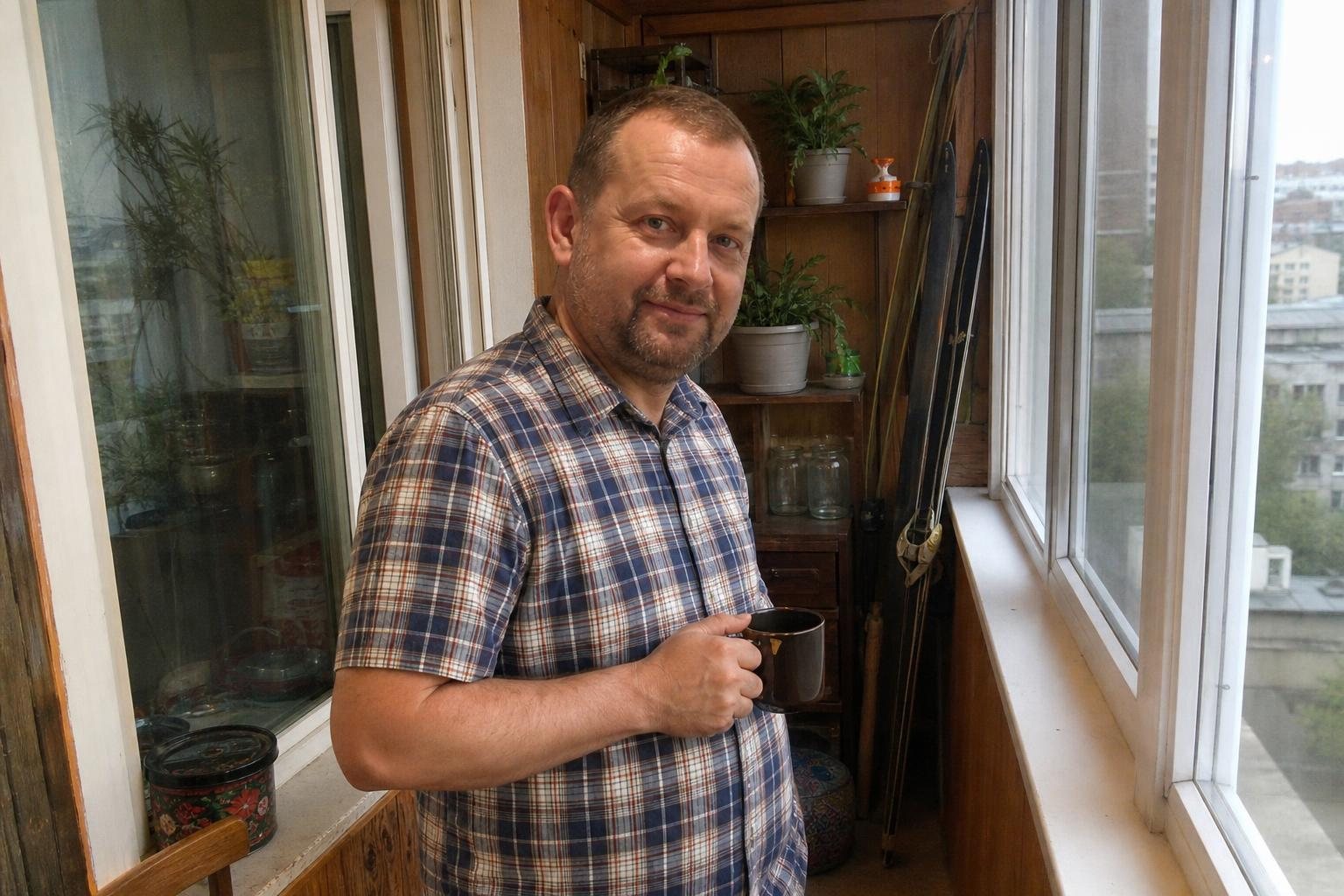 Мастер Михаил дома, в выходной